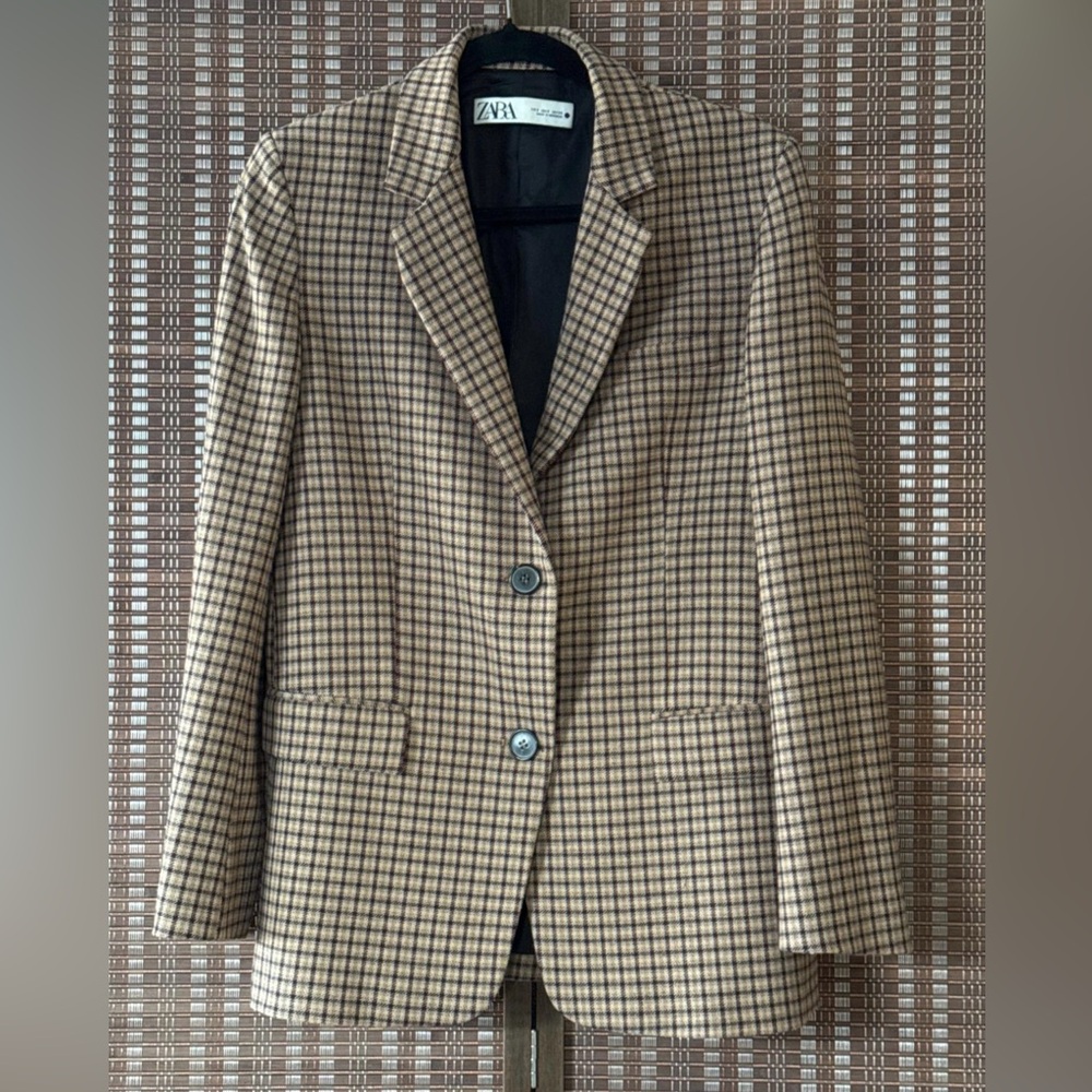 Straight Cut Blazer Zara M